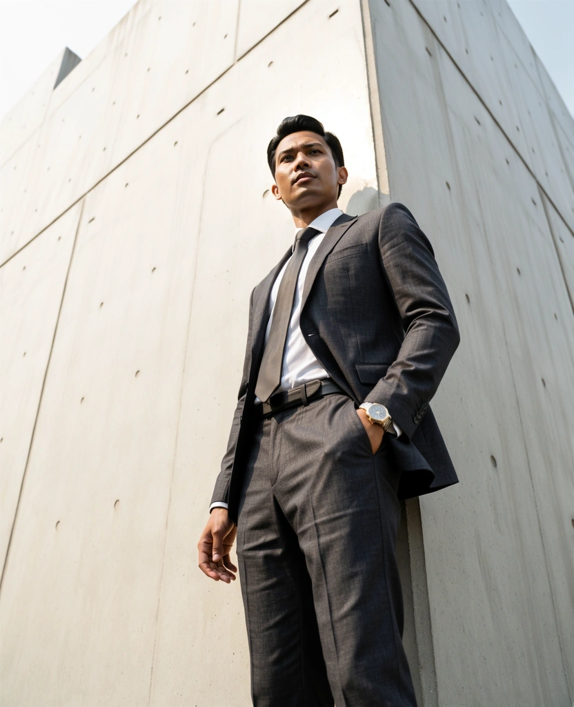 Modern Indonesian men's style editorial